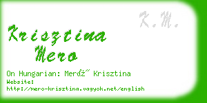 krisztina mero business card